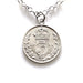 1911 British Threepence Coin Necklace in Sterling Silver by Roberts & Co