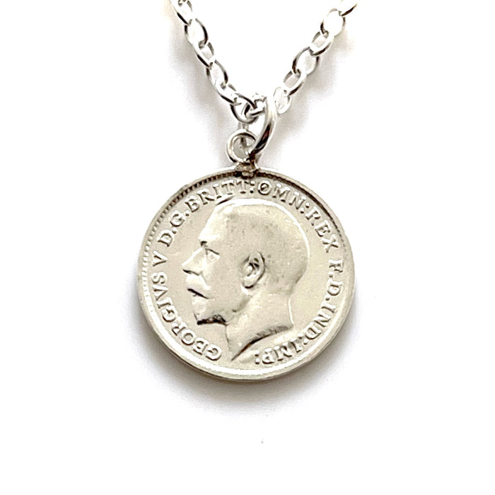 King George V 1912 Sterling Silver Coin Necklace