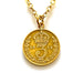 1912 British Three Pence Coin Necklace with 18ct gold plating
