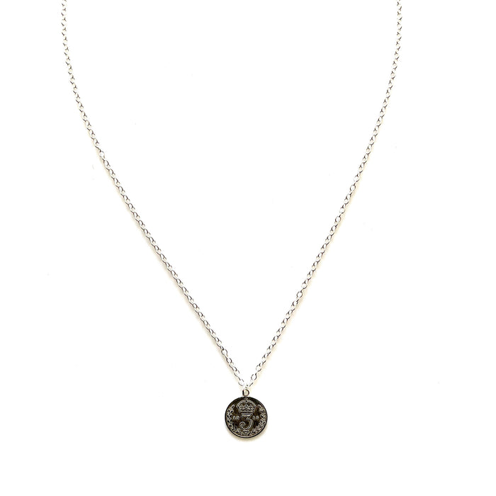 Elegant 1915 Sterling Silver Coin Necklace