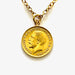 King George V 1915 Gold Plated Three Pence Coin Necklace