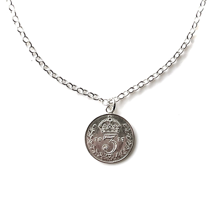 Elegant Antique 1917 Coin Necklace by Roberts & Co
