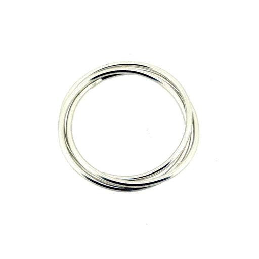 Handcrafted 1mm Rolling Trinity Rings in Sterling Silver - Russian Wedding Ring