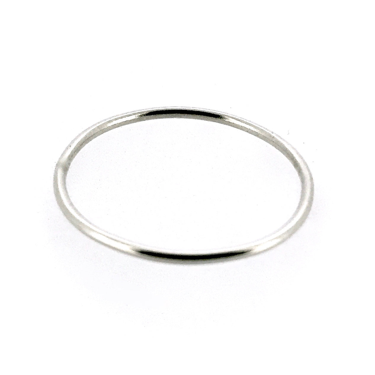 1mm Sterling Silver Skinny Round Band Stacking Ring - Polished Finish ...