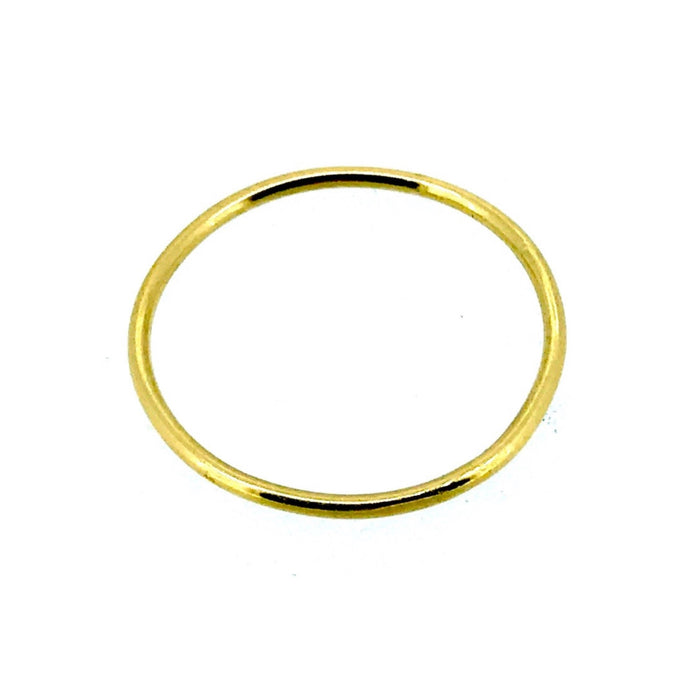 1mm 18ct Yellow Gold Vermeil Slim Round Band