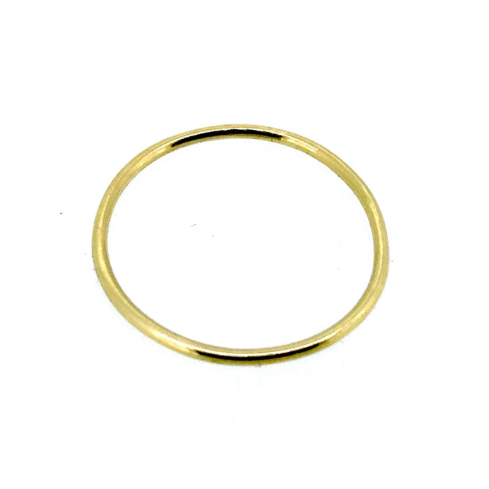 Handcrafted Yellow Gold Slim Stacking Ring