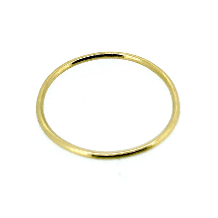 1mm 22ct Yellow Gold Plated Wedding Band & Stacking Ring - Handcrafted UK Elegance