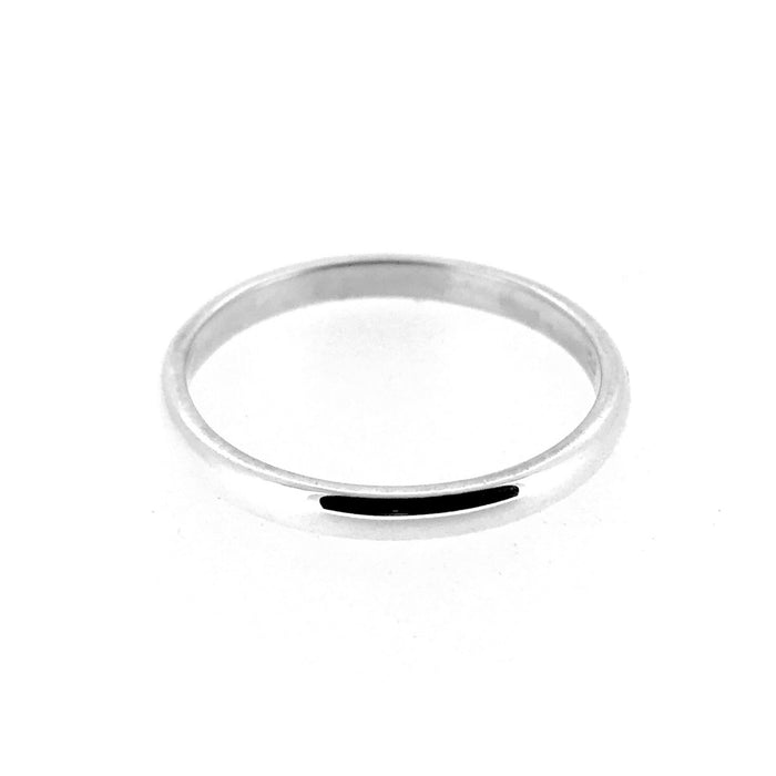 Classic 2mm D-Shaped Wedding Band Ring