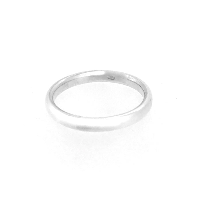 Sterling Silver Wedding Band Ring with 2mm band width