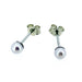 Handcrafted 9ct white gold earrings with natural 3mm Akoya pearls