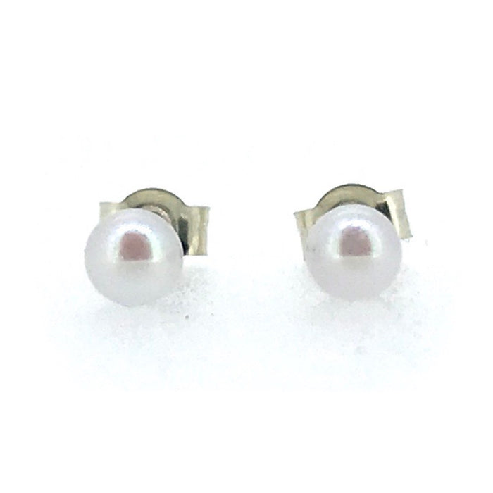 3mm Akoya Pearl Stud Earrings in 18ct White Gold
