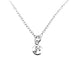 Sophisticated ballroom font Initial H showcased on a sterling silver necklace