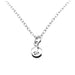 Handcrafted sterling silver Initial J Necklace with 6mm disc pendant and elegant ballroom font