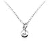 Personalised 6mm sterling silver disc pendant with engraved letter J
