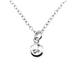 Sophisticated ballroom font Initial J showcased on a sterling silver necklace