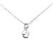Handcrafted sterling silver Initial M Necklace with 6mm disc pendant and elegant ballroom font