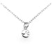 Personalised 6mm sterling silver disc pendant with engraved letter M