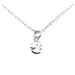 Sophisticated ballroom font Initial M showcased on a sterling silver necklace