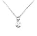 Personalised 6mm sterling silver disc pendant with engraved letter N