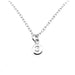 Sophisticated ballroom font Initial O featured on a sterling silver necklace