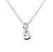 Chic ballroom font Initial R featured on a sterling silver necklace