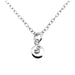 Handcrafted sterling silver Initial S Necklace with a 6mm disc pendant and beautiful ballroom font