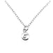 Handcrafted sterling silver Initial T Necklace with a 6mm disc pendant and elegant ballroom font