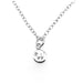 Handcrafted sterling silver Initial V Necklace with a 6mm disc pendant and elegant ballroom font