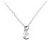 Sophisticated ballroom font Initial F showcased on a sterling silver necklace