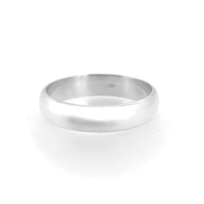 Timeless 6mm Sterling Silver D Shaped Wedding Ring Design
