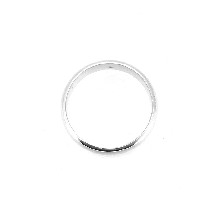 6mm Sterling Silver D Shaped Wedding Band - Classic Design | Roberts & Co