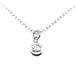 Handcrafted sterling silver Initial D Necklace with 6mm disc pendant and ballroom font