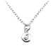 Sophisticated ballroom font Initial G showcased on a sterling silver necklace