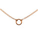 18ct rose gold vermeil Karma Necklace with 8mm circle pendant symbolizing serene energy