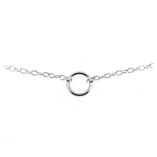 8mm sterling silver circle pendant Karma Necklace symbolizing positive energy