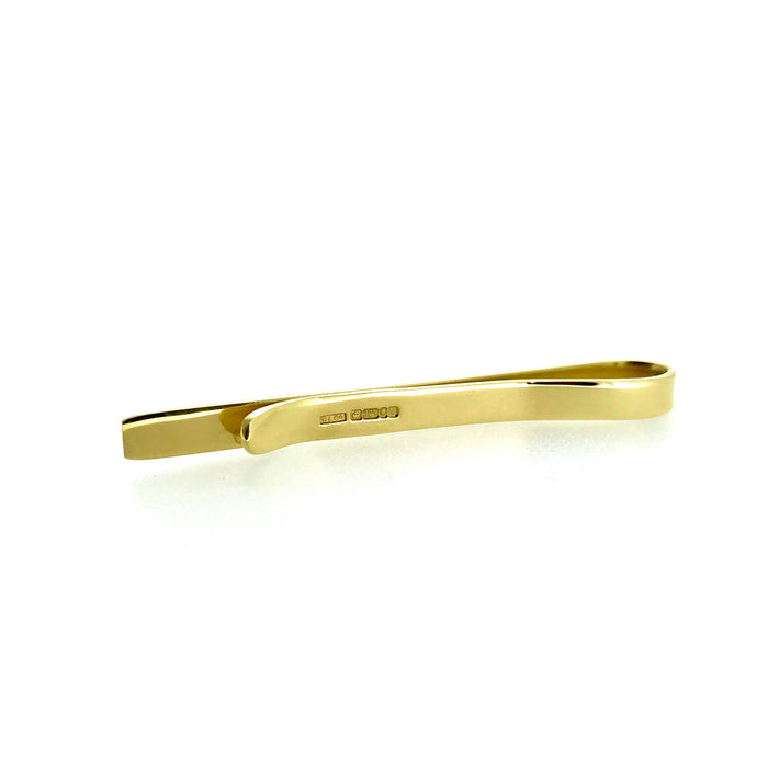 9ct Gold Tie Clip 4mm - Hallmarked Tie Slide for a Refined Look | Roberts & Co