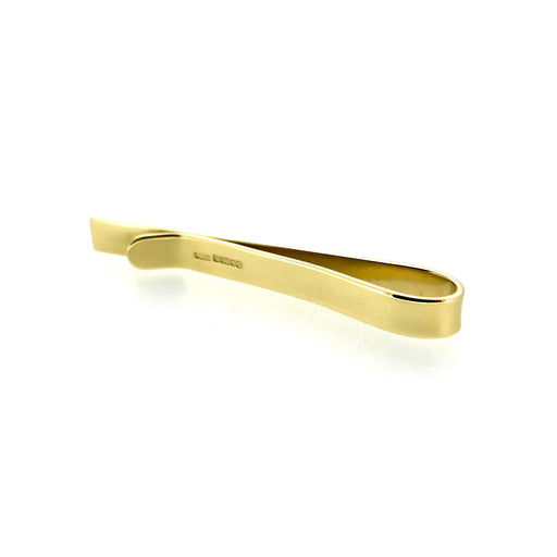 Elegant 9ct Gold 5mm Tie Clip by Roberts & Co