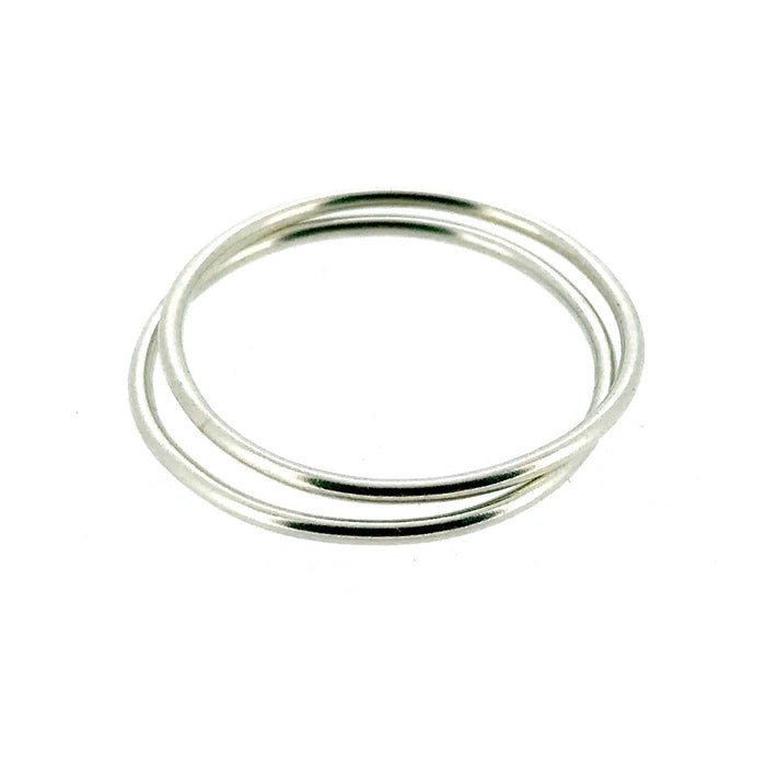 Handcrafted Sterling Silver Skinny Round Band Stacking Ring
