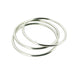 Trio of 1mm Sterling Silver Skinny Round Band Stacking Rings with Polished Finish