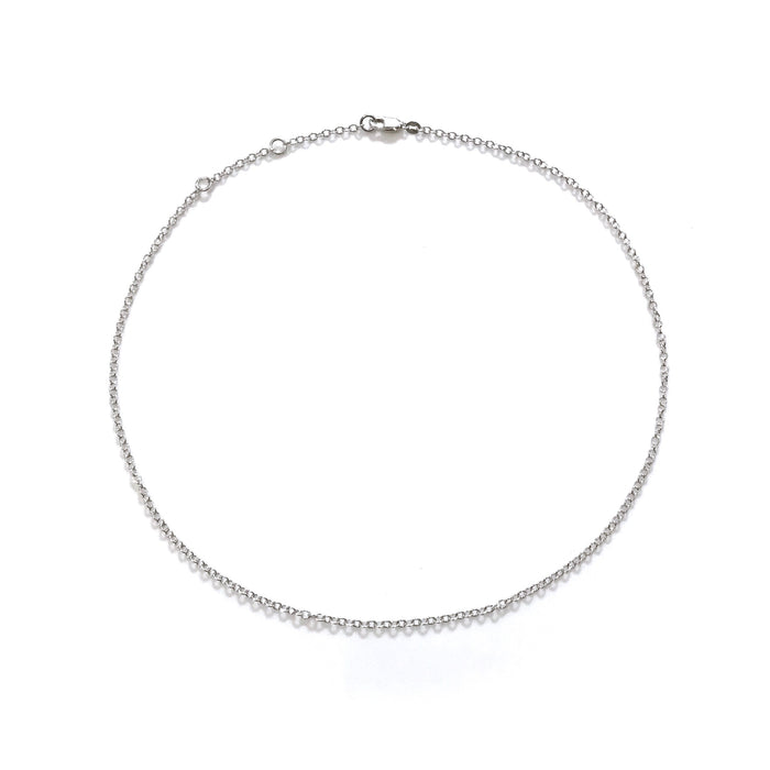 Adjustable Sterling Silver 2.3mm Chain Necklace: 16", 17", 18" | Handcrafted Luxury by Roberts & Co