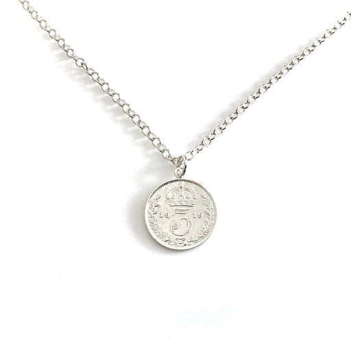 1919 Vintage Coin Necklace in Sterling Silver