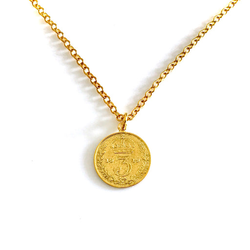 Vintage 22ct Gold Plated Coin Pendant by Roberts & Co