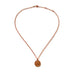 Genuine 1918 Royal Mint Coin Necklace in Red Rose Gold