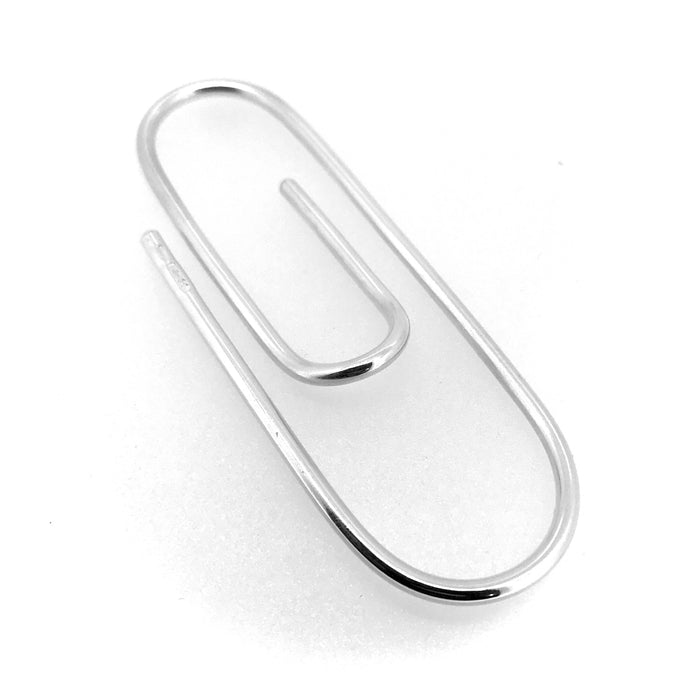Sterling Silver Money Clip with Distinctive Paperclip Design