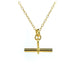 Refined 18ct Gold Vermeil T-Bar Necklace with Albert Pendant