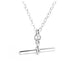 Classic Sterling Silver T-Bar Necklace with 2.5cm Pendant
