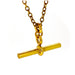 Stylish T-Bar Necklace with 18ct Gold Plated Albert Pendant